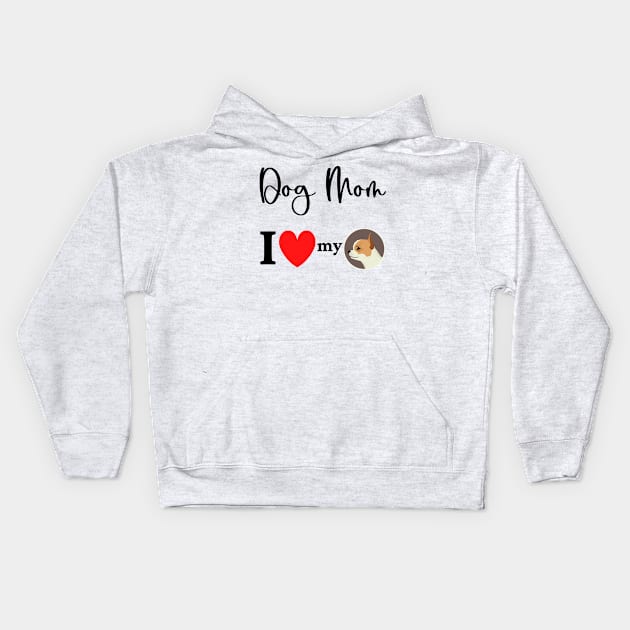 Dog Mom - I love my chihuahua 2 Kids Hoodie by onepony